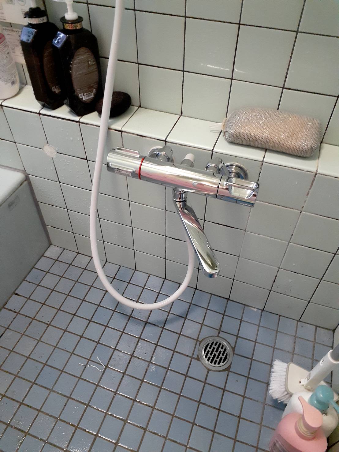 【福島県郡山市芳賀】浴室蛇口取り付け作業